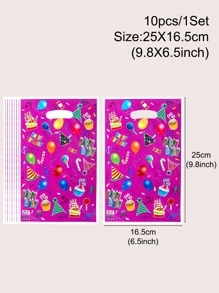 10pcs Birthday Party Gift Bag - Multicolor - View 5