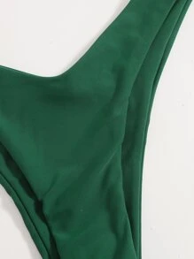 SHEIN Swim 高衩泳衣下裝 - 墨綠色 - 查看 5