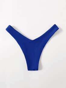 SHEIN Swim Summer Beach High Cut Bikini Bottom - Royal Blue - View 2