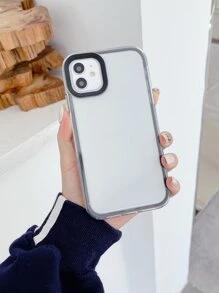 Vỏ điện thoại trong suốt khung tương phản - màu đen - Xem 1