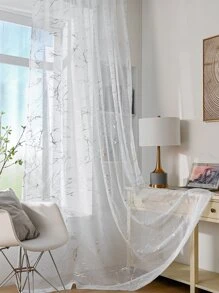 金屬質感單片透視窗簾