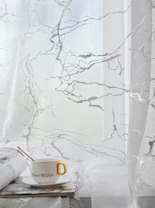 金屬質感單片透視窗簾