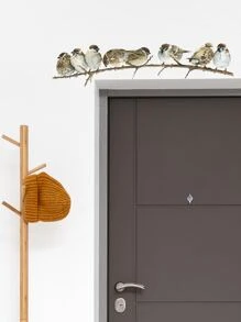 1入組鳥印花牆貼 - 彩色 - 查看 1