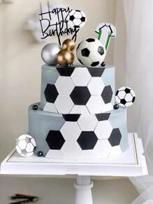 4 قطع كرة القدم قطاعة بسكويت طقم سداسي الزوايا قطاعة بسكويت بلاستيك كرة القدم قالب البسكويت شكل كرة القدم بسكويت الى قالب الخبز كيك تزيين