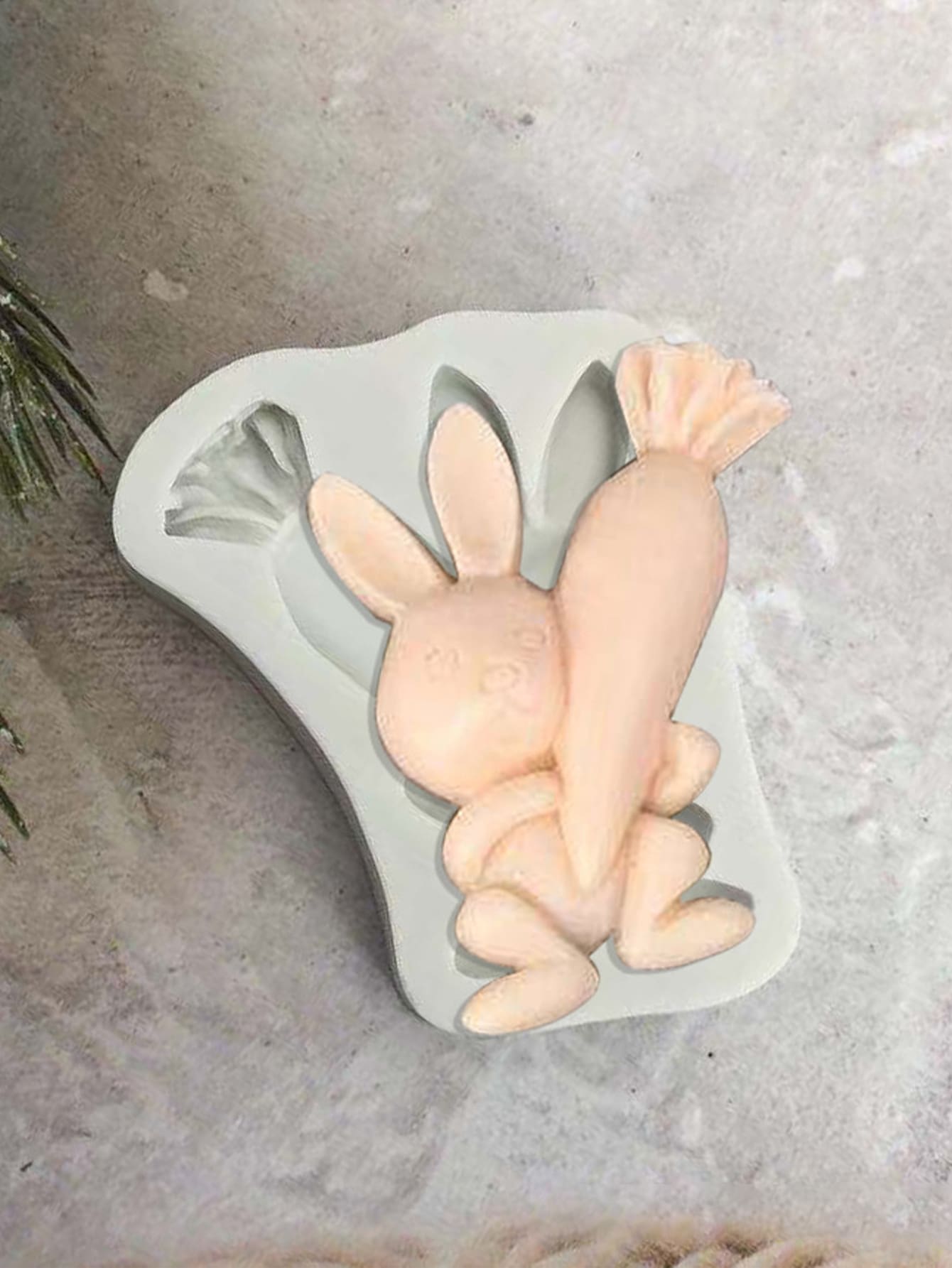 Silikon Form Ostern Hase Design - Hellgrau - Übersicht 1