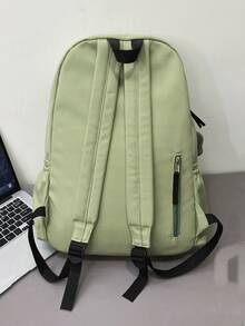 Ba lô Nữ Lá thư Có thể điều chỉnh được Đúng mốt - màu xanh lá - Xem 2