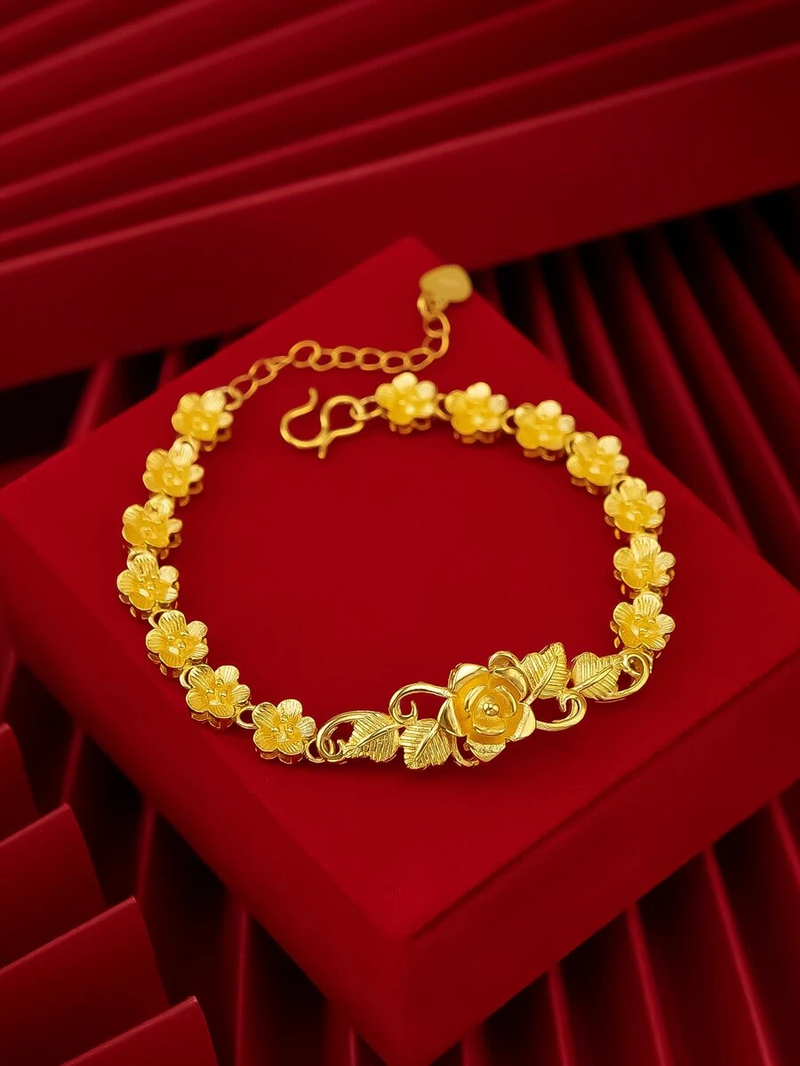 Vòng tay trang trí hoa Valentine, Mẹ, Mẹ, Ngày của Mẹ, Quà tặng - Vàng - Xem 1