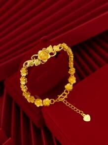 Vòng tay trang trí hoa Valentine, Mẹ, Mẹ, Ngày của Mẹ, Quà tặng - Vàng - Xem 2