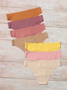 Shein Underwear&Sleepwear Basics 7 piezas Bragas simple