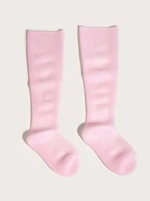 Foot care 矽膠保濕緩解襪，1對高彈性吸收壓力膝蓋襪，可重複使用蘆薈襪，隔夜SPA襪，女士男士防滑凝膠後跟襪乾性皮膚乾燥腳粗糙皮膚，家庭足部護理，與您最喜歡乳液和麵霜一起使用 - 粉色 - 查看 3