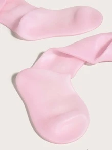 Foot care 矽膠保濕緩解襪，1對高彈性吸收壓力膝蓋襪，可重複使用蘆薈襪，隔夜SPA襪，女士男士防滑凝膠後跟襪乾性皮膚乾燥腳粗糙皮膚，家庭足部護理，與您最喜歡乳液和麵霜一起使用 - 粉色 - 查看 4