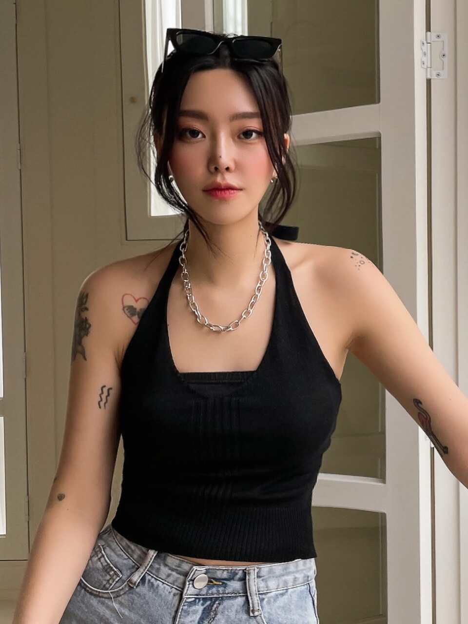 Solid Backless Halter Top