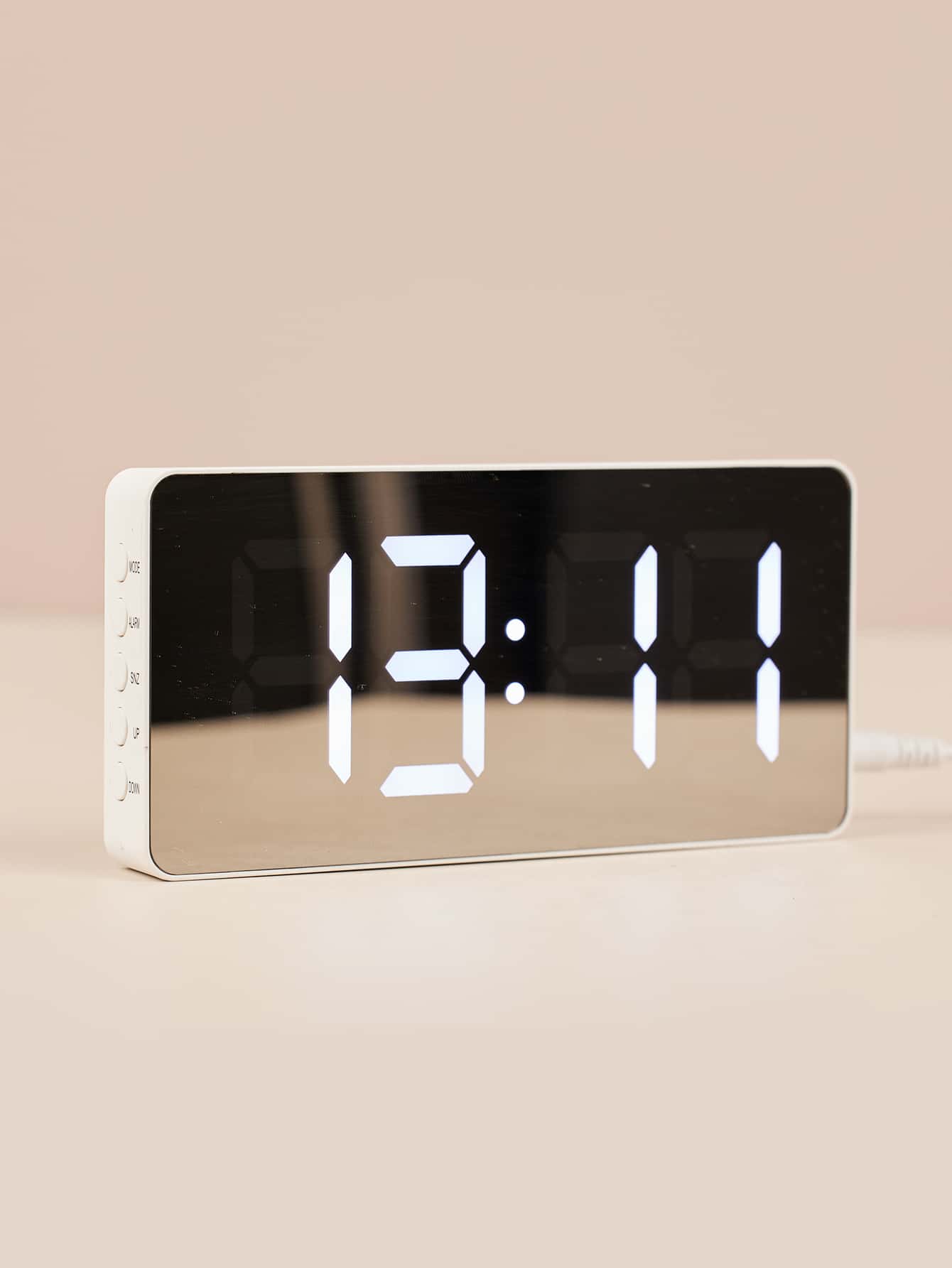 SHEIN 1pc LED Electric Digital Alarm Clock Mirror SHEIN