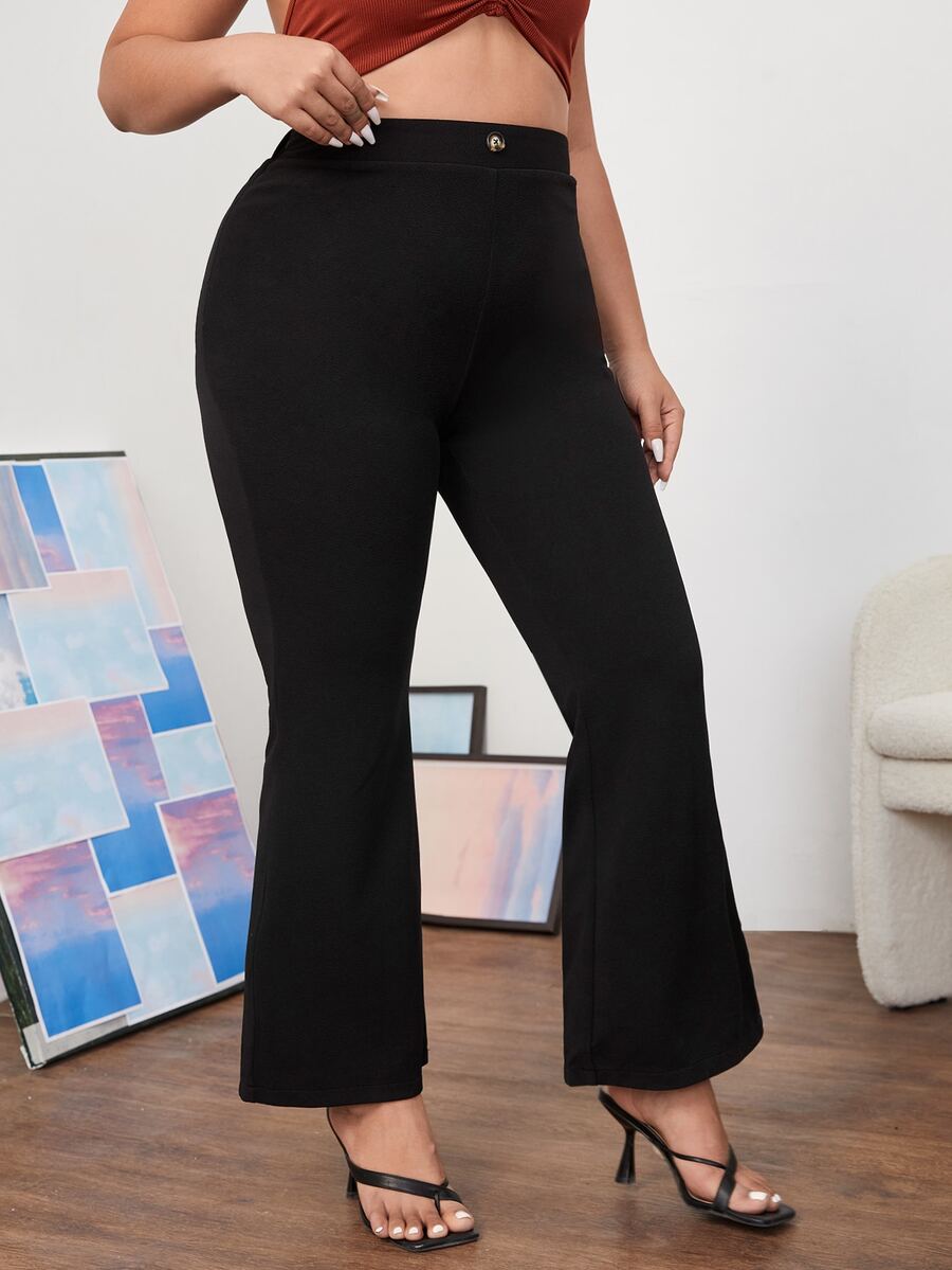 Pantalones acampanados - Negro - Ver 1