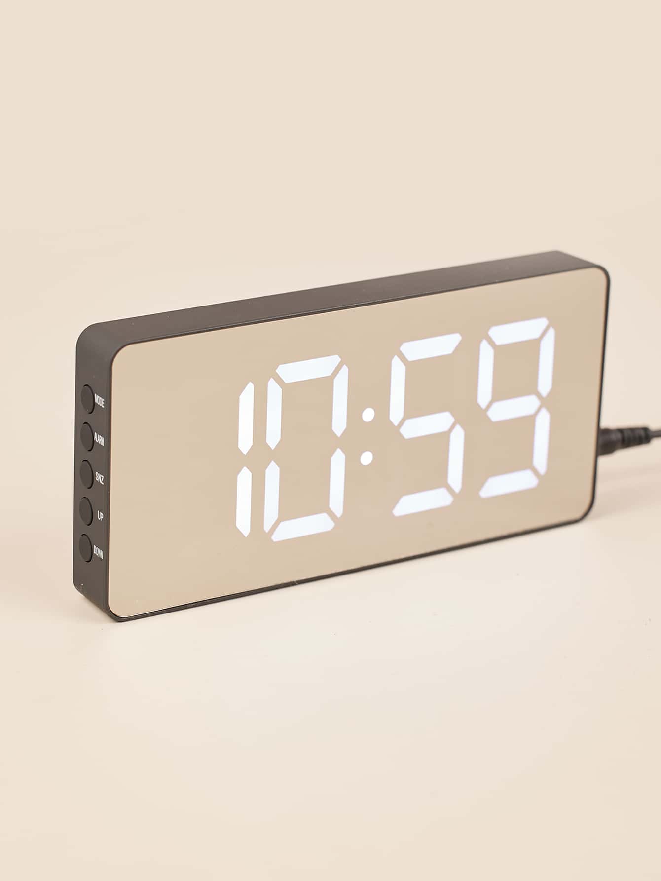 SHEIN 1pc LED Electric Digital Alarm Clock Mirror SHEIN UK