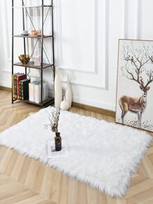 Minimalist Fuzzy Rug - Grey - View 7