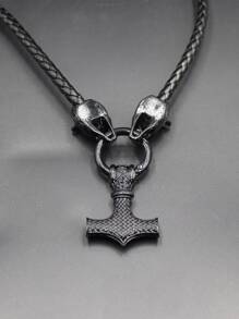 Vòng cổ chi tiết động vật nam - màu đen - Xem 2