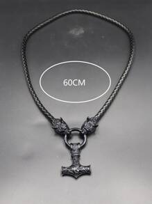 Vòng cổ chi tiết động vật nam - màu đen - Xem 4