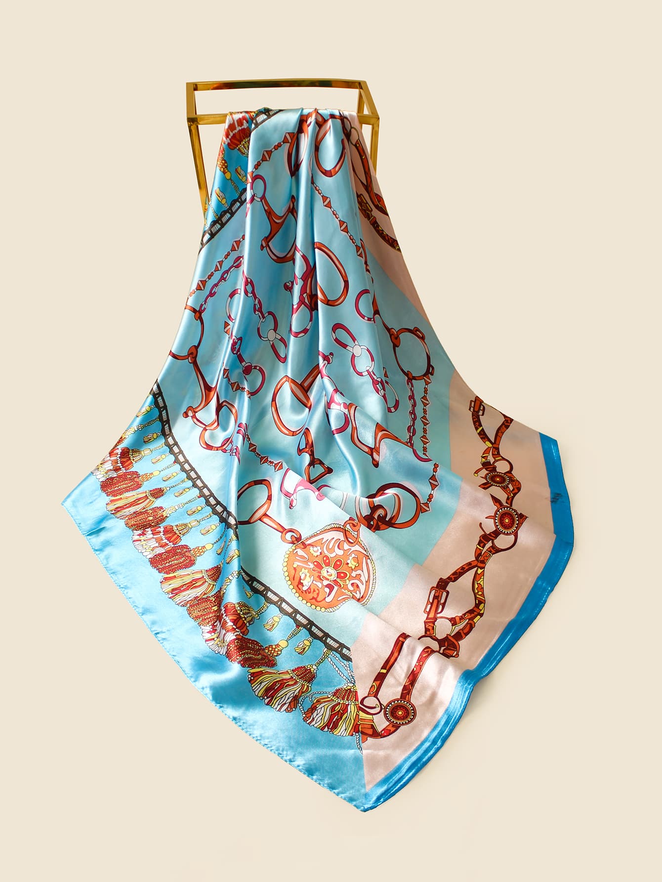 EMERY ROSE Khăn rằn in tua rua - Nhiều màu - Xem 1