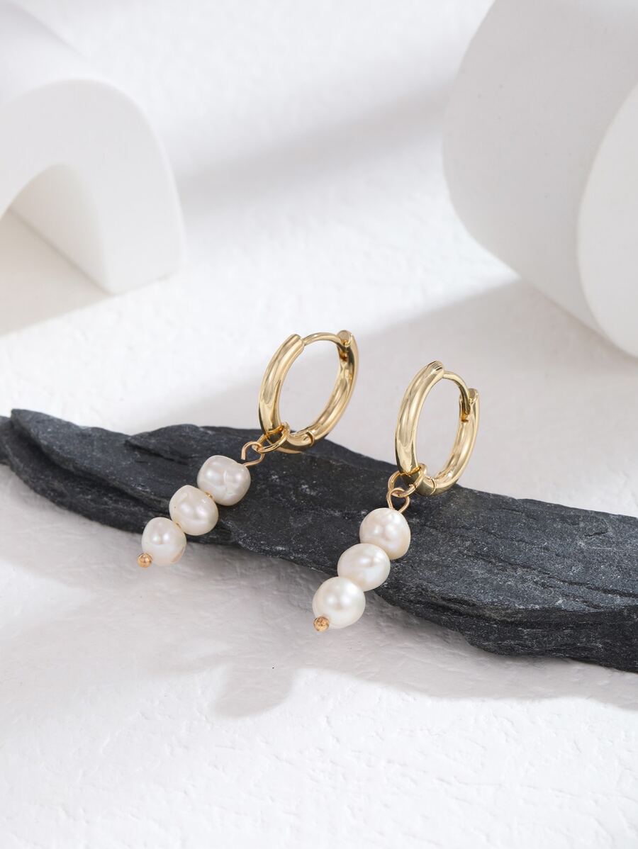 珍珠耳墜 - 彩色 - 查看 1