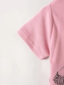 Toddler Girls Figure Graphic Tee - Dusty Pink - View 3