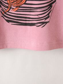 Toddler Girls Figure Graphic Tee - Dusty Pink - View 4