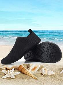 Men Minimalist Breathable Aqua Socks - Black - View 2