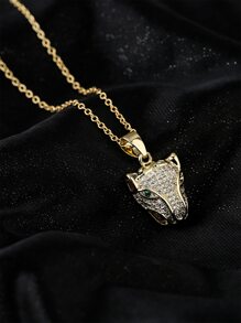 Dây chuyền với sức hấp dẫn Khối Zirconia  Báo - Vàng - Xem 2