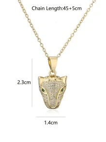 Dây chuyền với sức hấp dẫn Khối Zirconia  Báo - Vàng - Xem 3