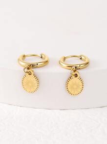 Round Drop Earrings