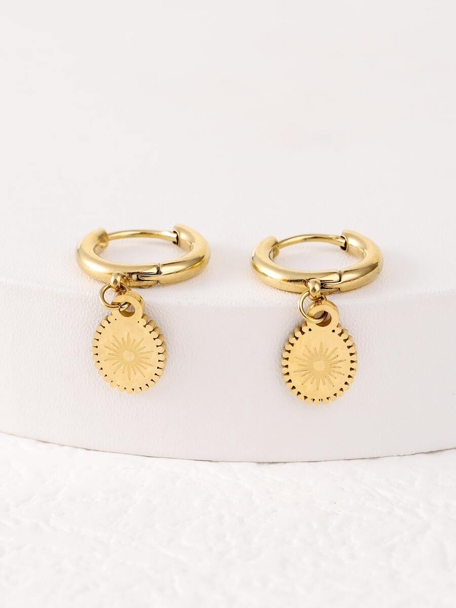 Round Drop Earrings