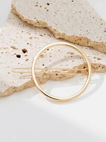 Horquilla con diseño de círculo - Dorado - Ver 2