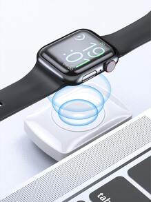 Portable Wireless Charger Compatible With Apple Watch - White - View 1