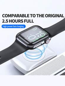 Portable Wireless Charger Compatible With Apple Watch - White - View 4