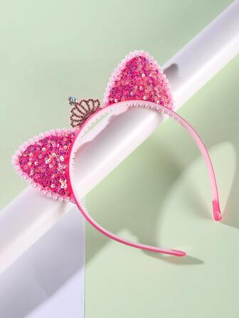 女の子幼児 スパンコールデコレーション ヘアフープ