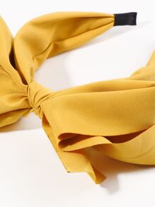Girls Bow Decor Headband - Yellow - View 3