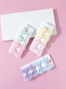 12 cái Bé Gái Mới Biết Đi Nơ Trang Trí Tóc Kẹp - Nhiều màu - Xem 2