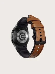 Simple Watchband Compatible With Samsung Galaxy Watch 4 - Brown - View 1