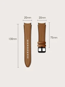 Simple Watchband Compatible With Samsung Galaxy Watch 4 - Brown - View 4