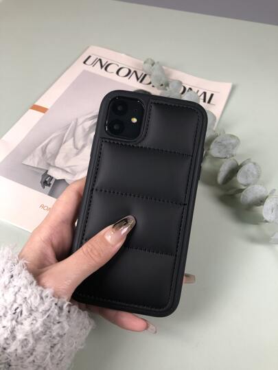 Apple Solid Puffer Phone Case Compatible With IPhone 11,IPhone 13,IPhone 14 Pro Max Waterproof Shockproof Anti-Fall Scratch Resistant