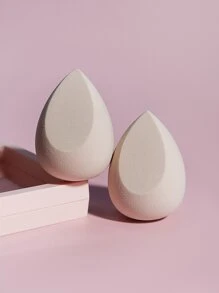 2 miếng bọt biển trang điểm, trứng trang điểm sử dụng kép khô và ướt, 2 miếng bọt biển trang điểm mềm trang điểm hàng ngày làm nở và trang điểm - Màu be - Xem 4