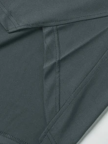 Manfinity Homme Hombres Top tank con cordón con capucha bajo irregular - Verde Oscuro - Ver 4