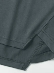 Manfinity Homme Hombres Top tank con cordón con capucha bajo irregular - Verde Oscuro - Ver 6