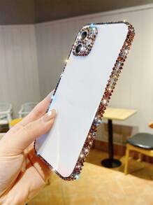 水鑽裝飾透明手機殼 - 黑色 - 查看 5