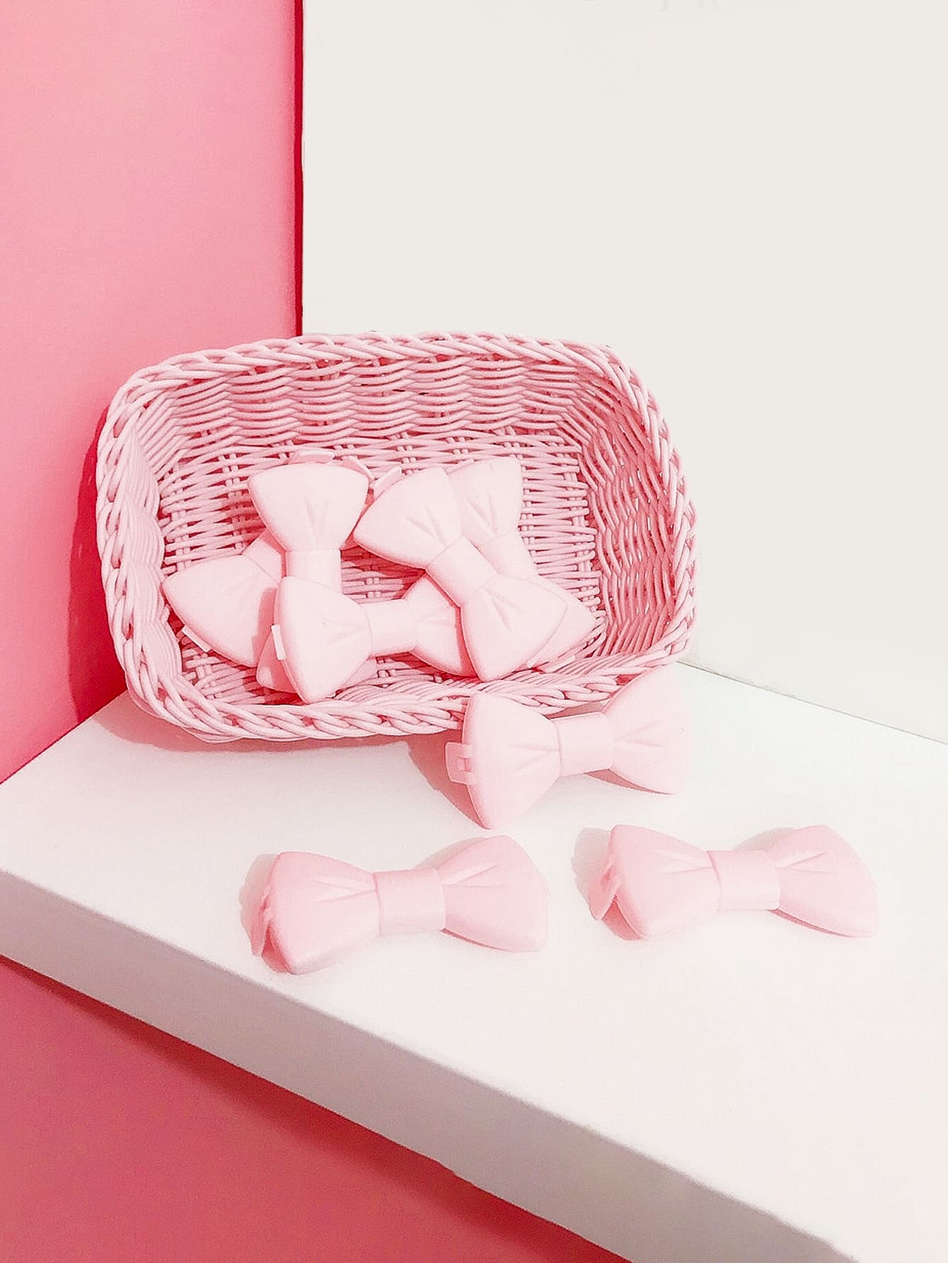 2pcs Bow Shaped Bag Clip - Pink - View 1