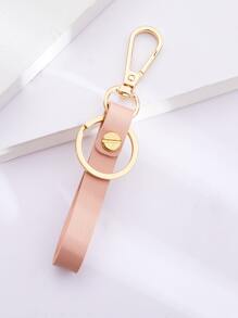 Móc khóa PU đơn giản - Hồng - Xem 2