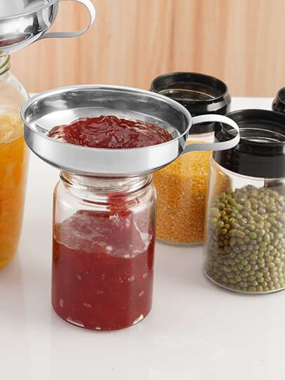 Rostfritt Stål Bred mun Tratt För Hem Bruk , Lämplig För Frukt Sylt , 1 st/2 st Uppsättningar