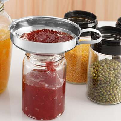 Embudo De Boca Ancha De Acero Inoxidable Para Uso Doméstico, Adecuado Para Mermelada De Frutas, Juego De 1 Pieza / 2 Piezas