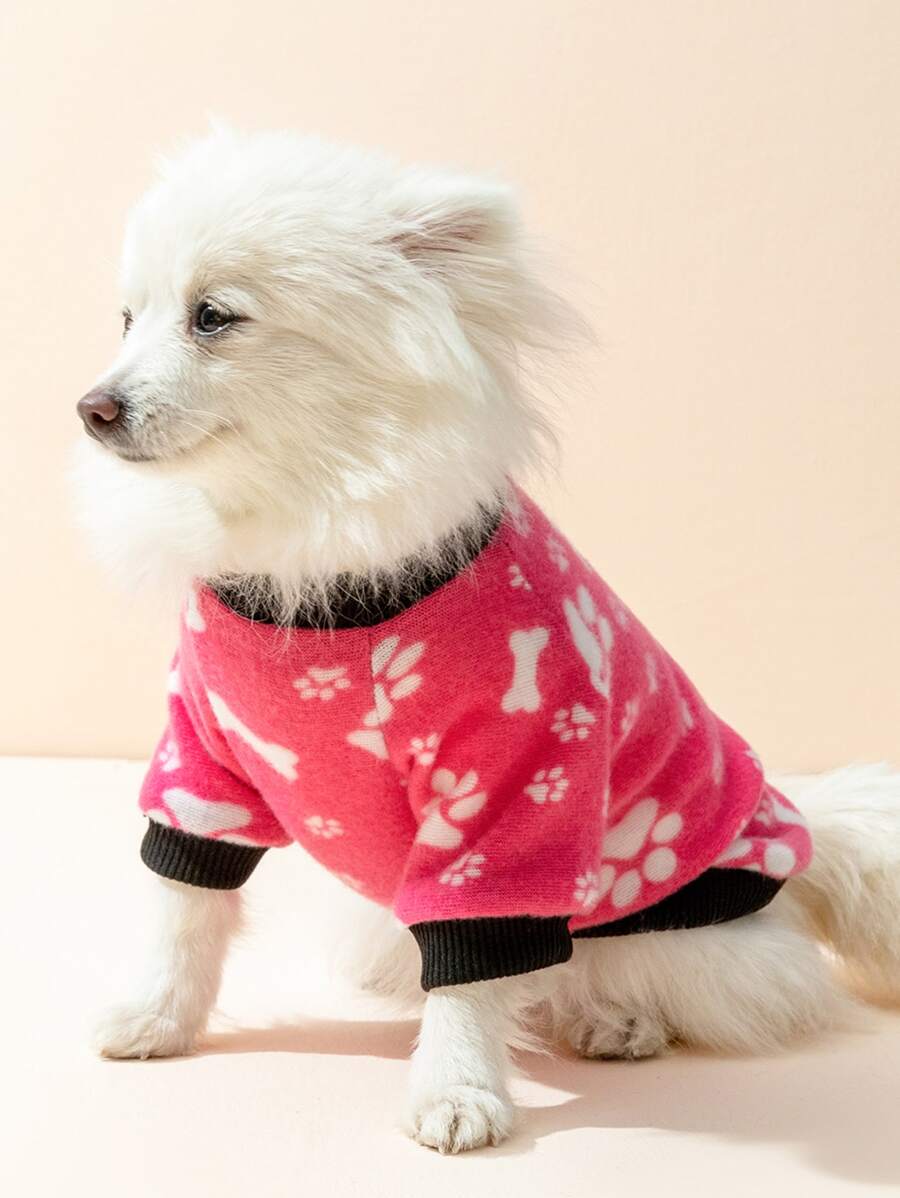 1pc Paw Design Pet Sweatshirt - Nhiều màu - Xem 1