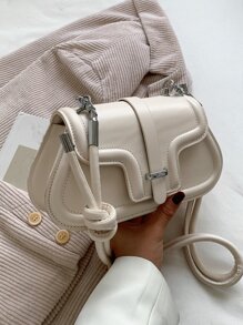 防水、輕盈、商務休閒簡約翻蓋法棍包適合青少年女大學生、菜鳥和白領，非常適合辦公室、大學、工作、商務、通勤